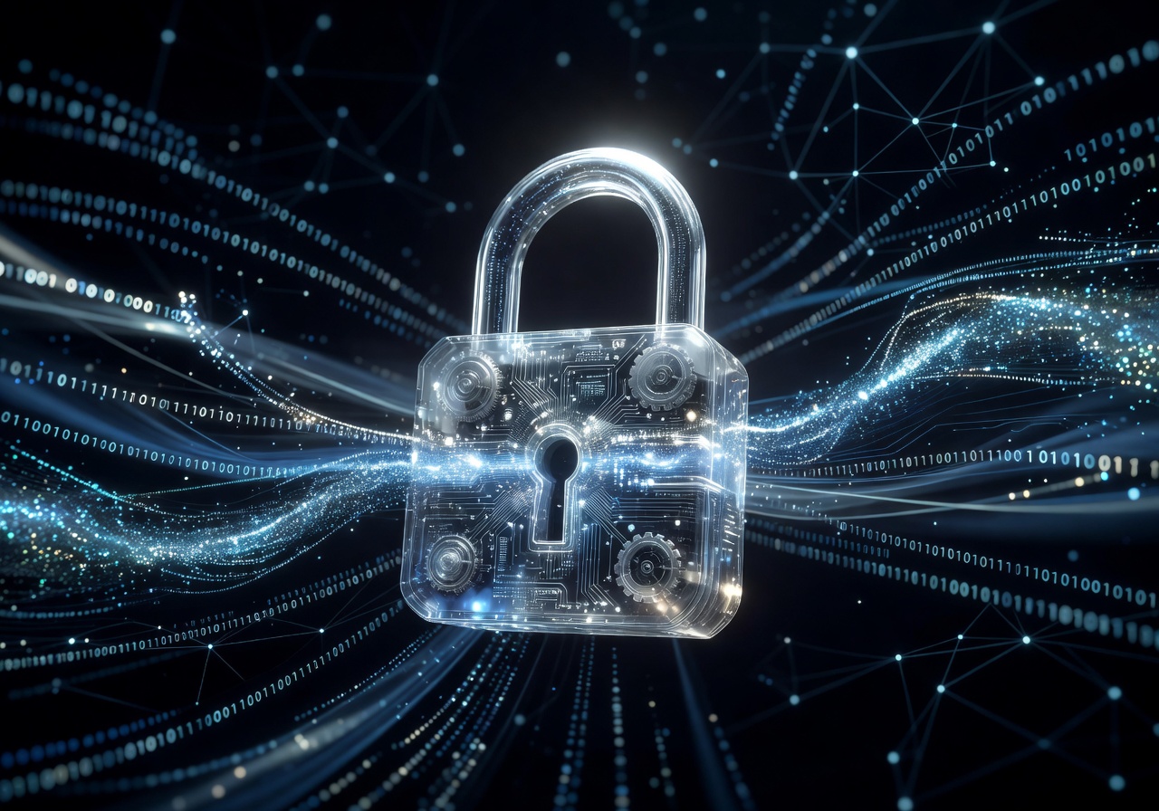 Digital Padlock Representing Data Security